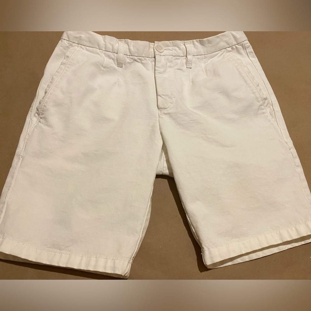 Men’s White Benetton Slim Shorts